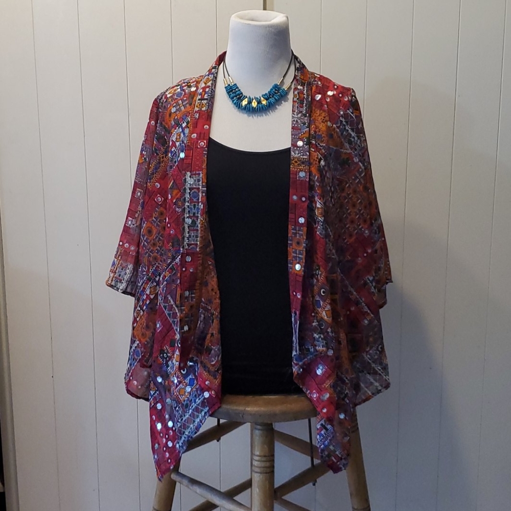 Boho short kimono